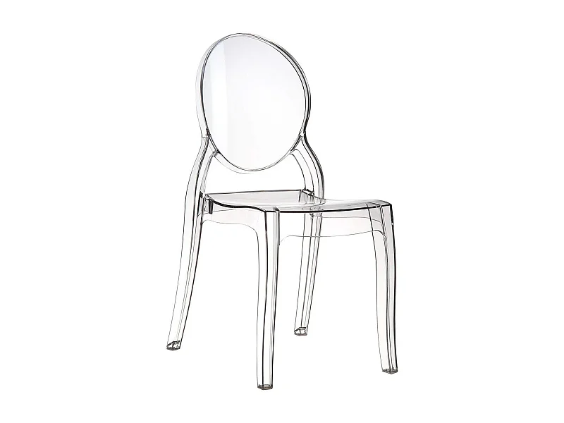 Lot de 2 chaises en polycarbonate transparent - BRERA