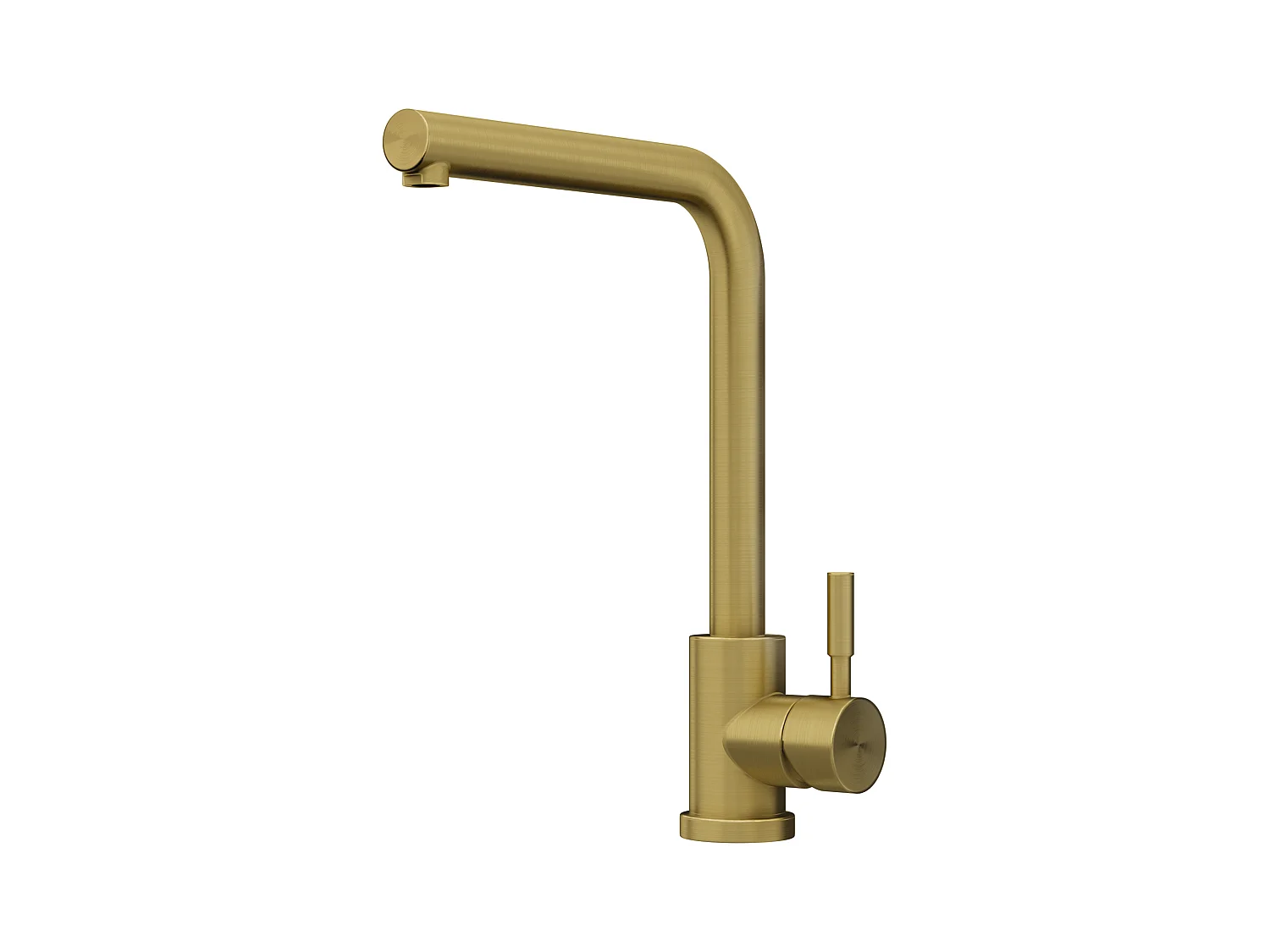 Set gootsteen 76 x 45 cm SOELA + kraan ROFILA van roestvrij staal - Grijs en goudkleurig