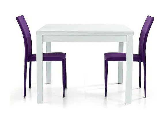 Tisch aus weißem Eschenholz, ausziehbar 90x90 cm - 180x90 cm - POSITANO