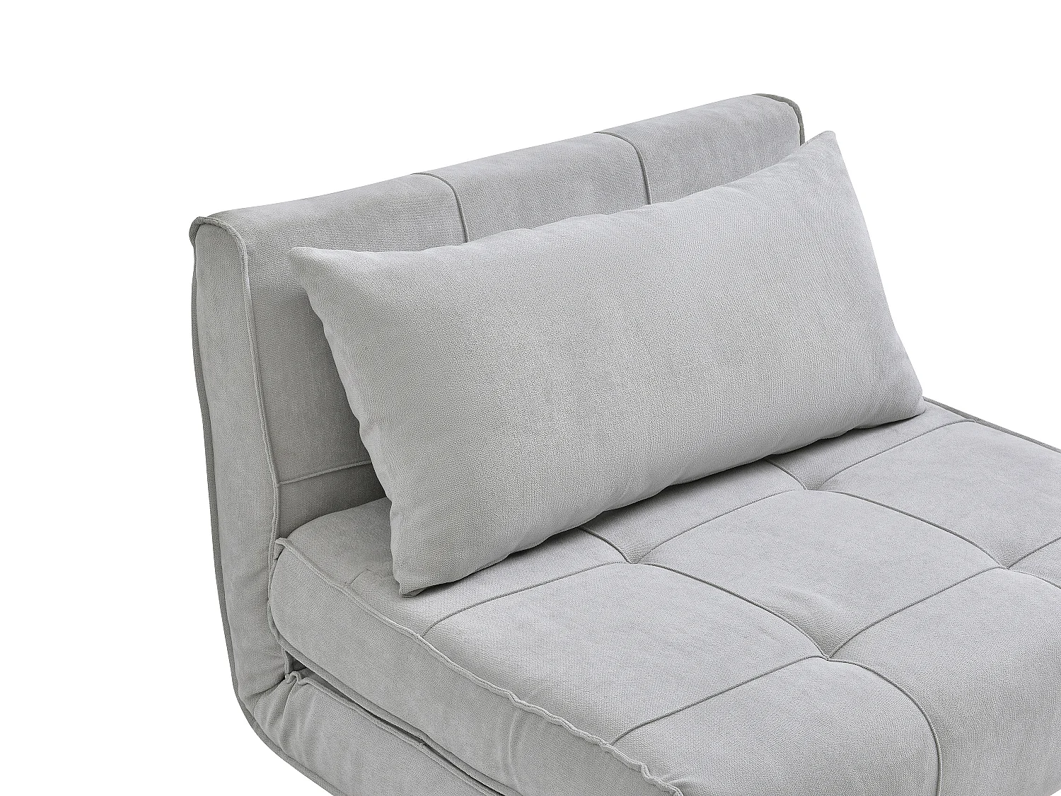 Fauteuil convertible en tissu gris clair CHILA