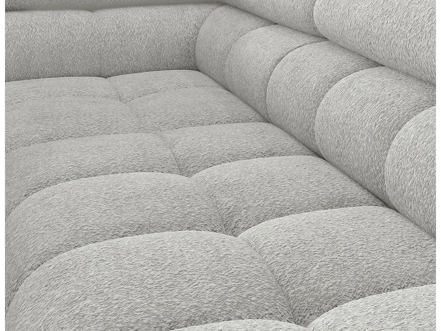 Divano d'angolo Latina L/rivestimento in tessut/Grigio