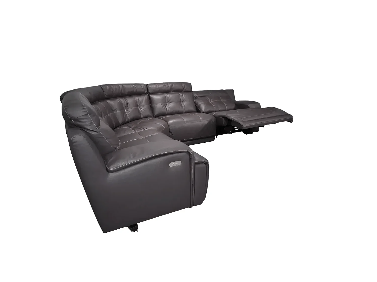 Canapé Corner Ronald (Cuir)/revêtement tissu/Marron