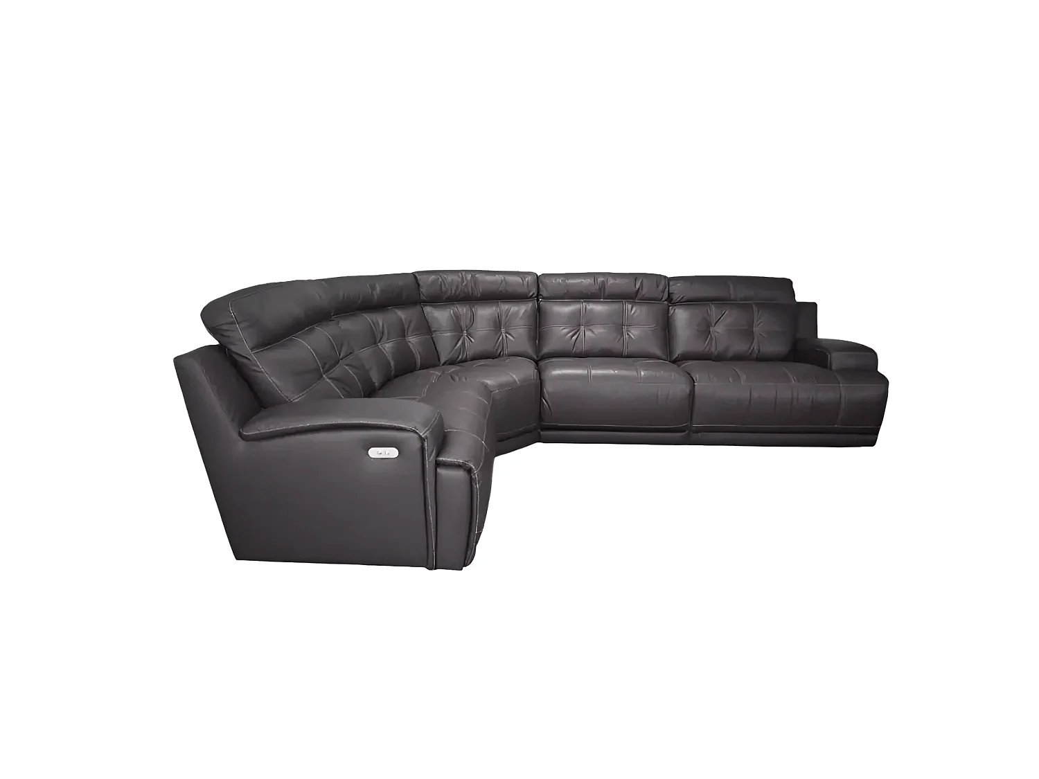 Canapé Corner Ronald (Cuir)/revêtement tissu/Marron