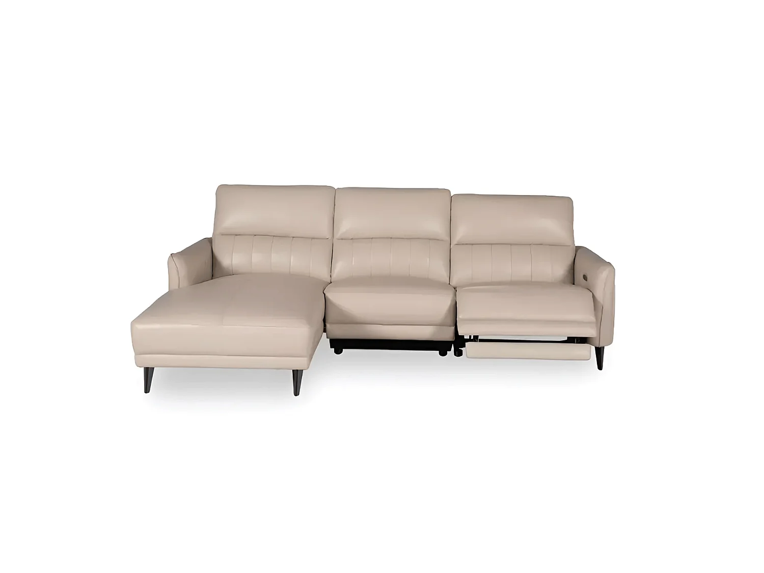 Canapé Corner Ragusa L (Cuir)/revêtement tissu/Beige