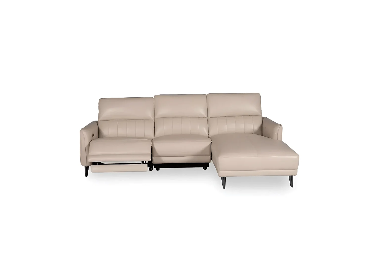 Ecksofa Ragusa R (Leder)/Stoffbezug/Beige