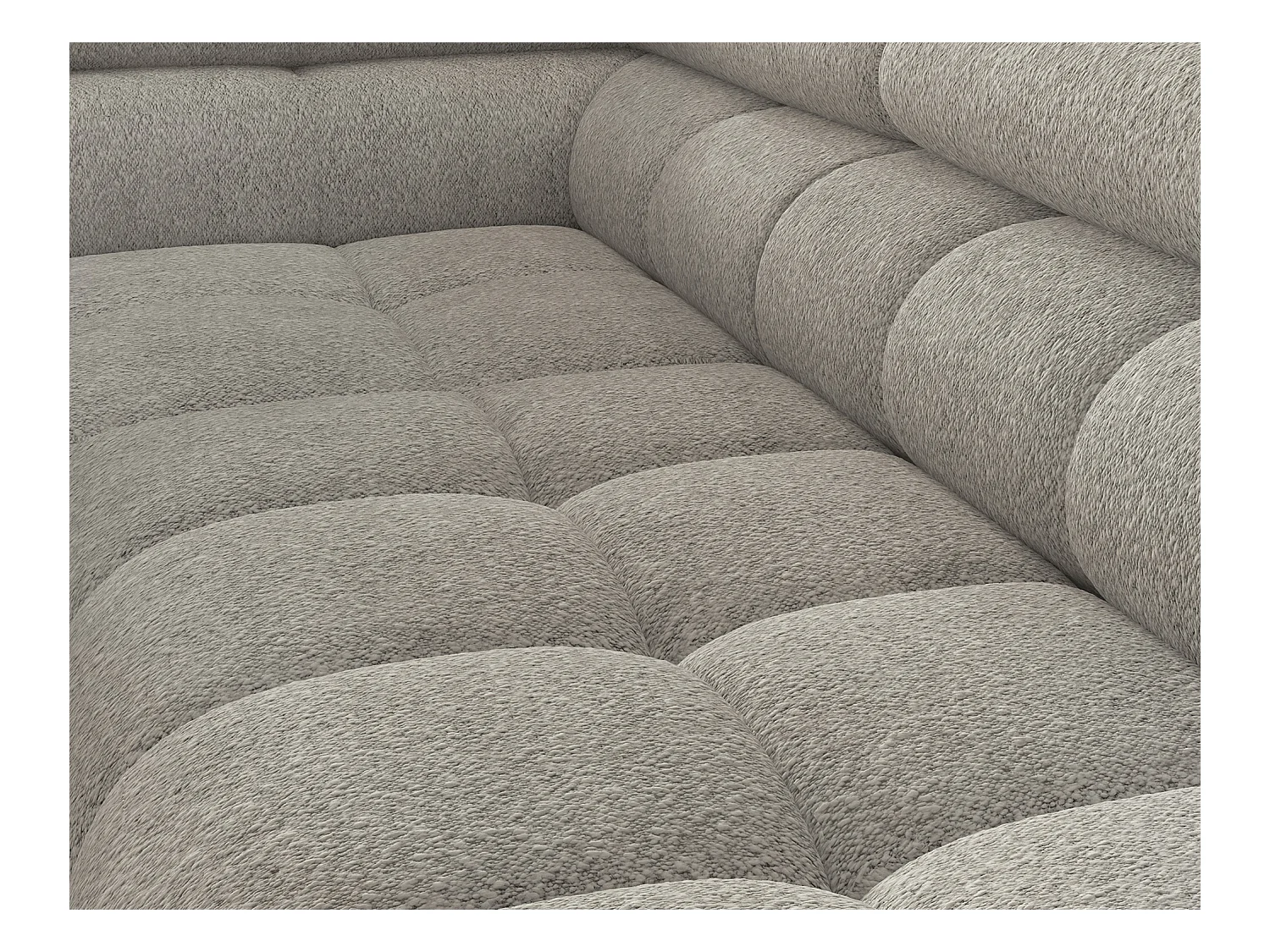 Divano d'angolo Latina L/rivestimento in tessut/Beige