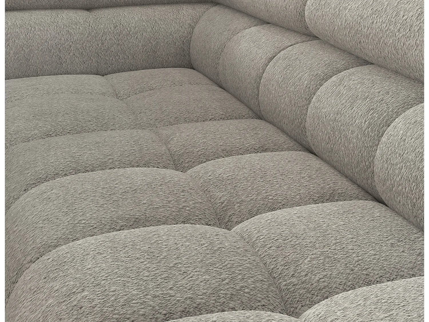 Divano d'angolo Latina L/rivestimento in tessut/Beige