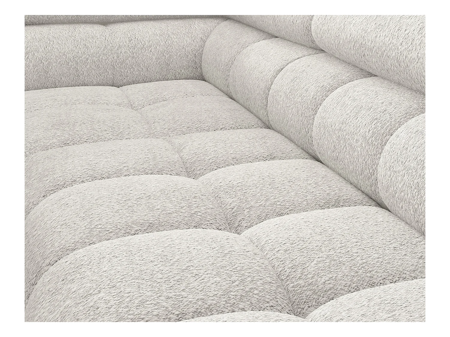 Canapé Corner Latina L/revêtement tissu/Blanc