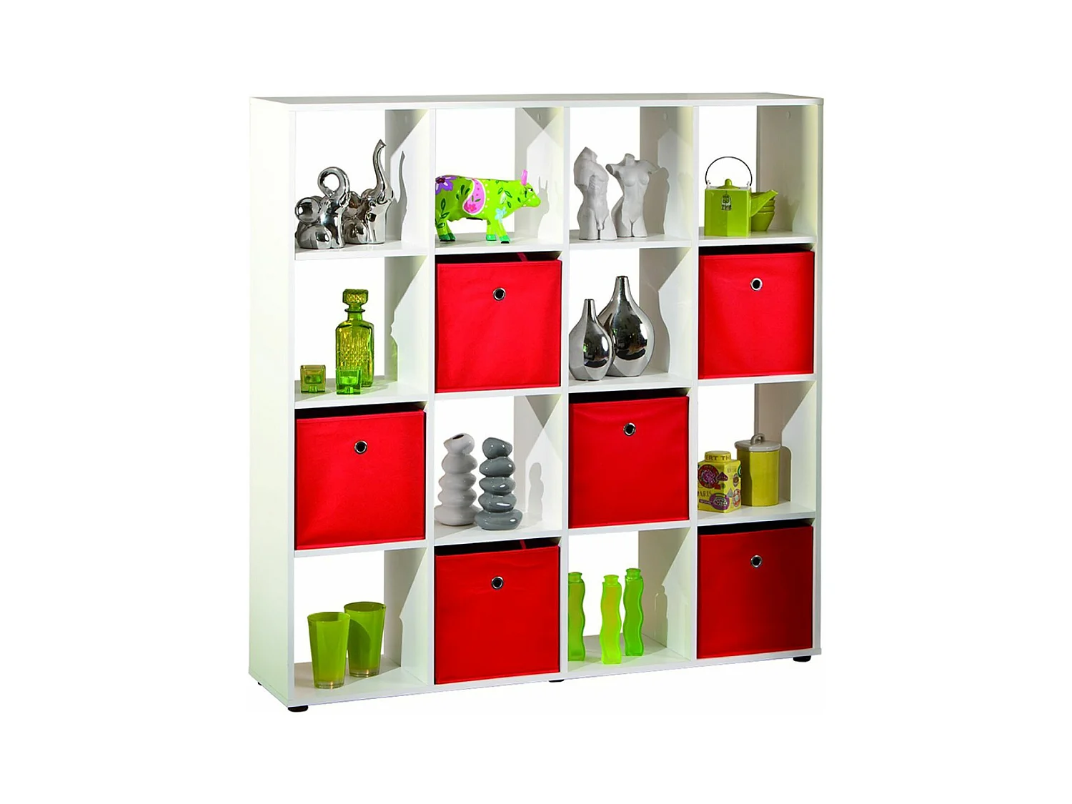 Séparateur 16 Compartiments Blanc, Dim : 139 x 33 x 144 cm