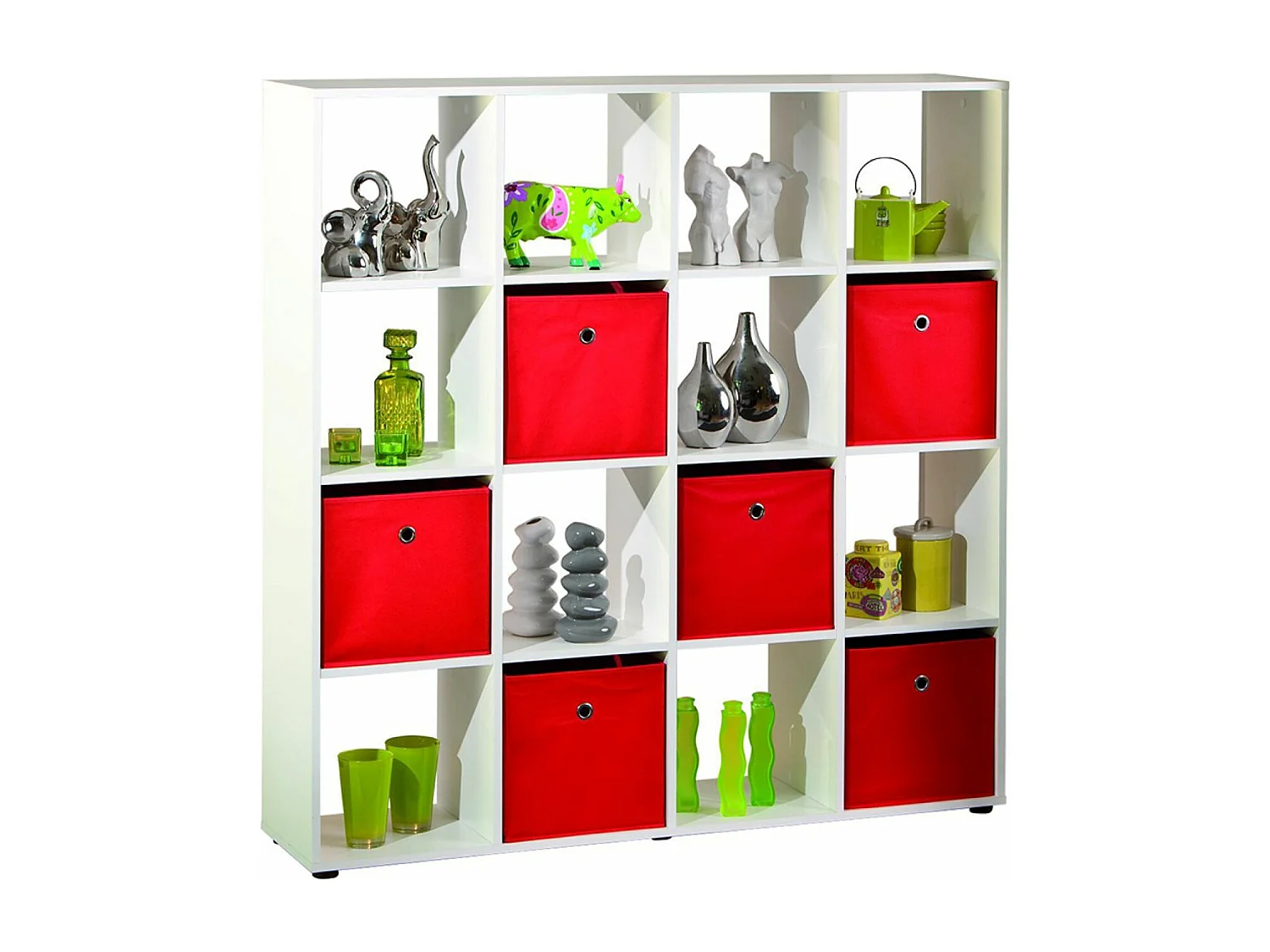 Séparateur 16 Compartiments Blanc, Dim : 139 x 33 x 144 cm