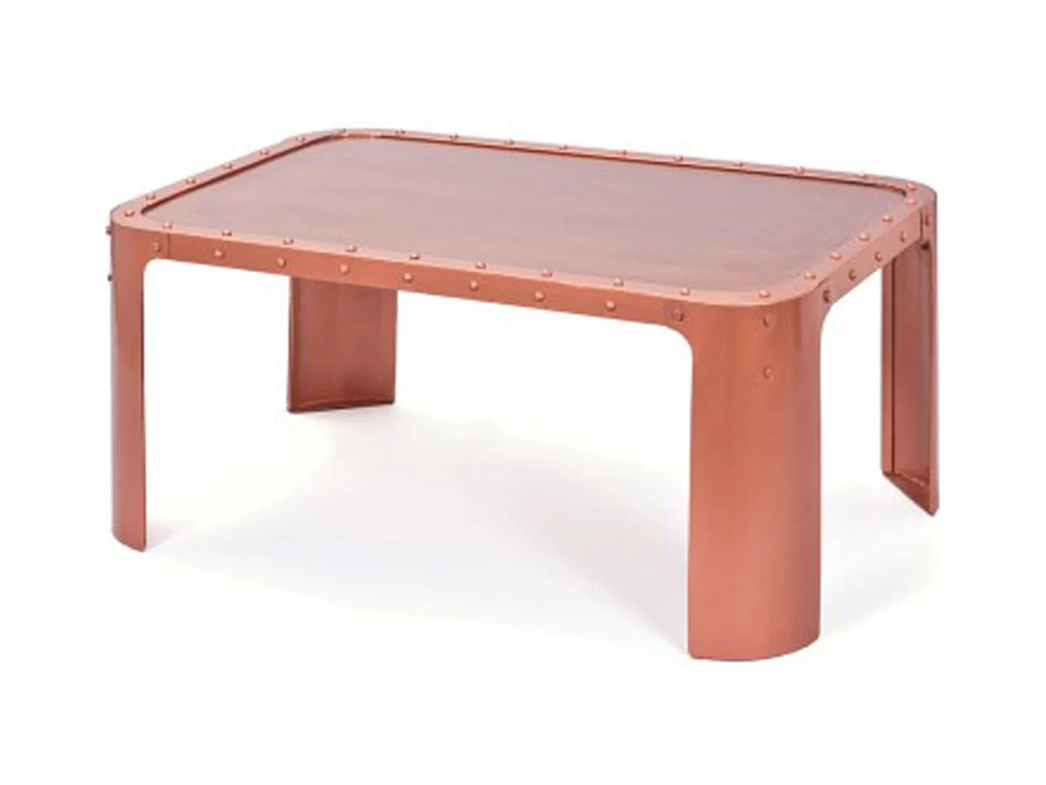Table basse coloris cuivre en Métal, 110 x 70 x 45 cm