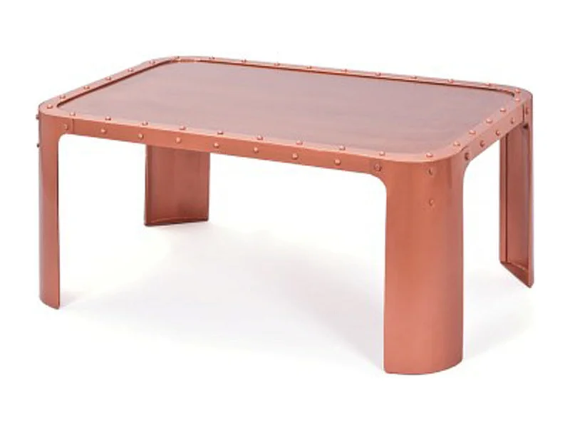 Table basse coloris cuivre en Métal, 110 x 70 x 45 cm