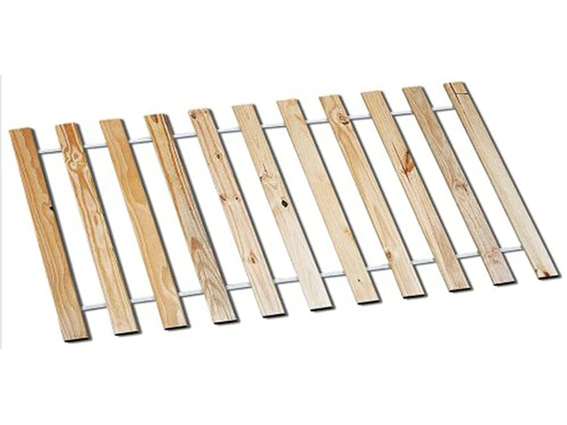 Grand sommier à Lattes en pin massif pour Lit 2 Personnes, 198 x 140 x 2 cm