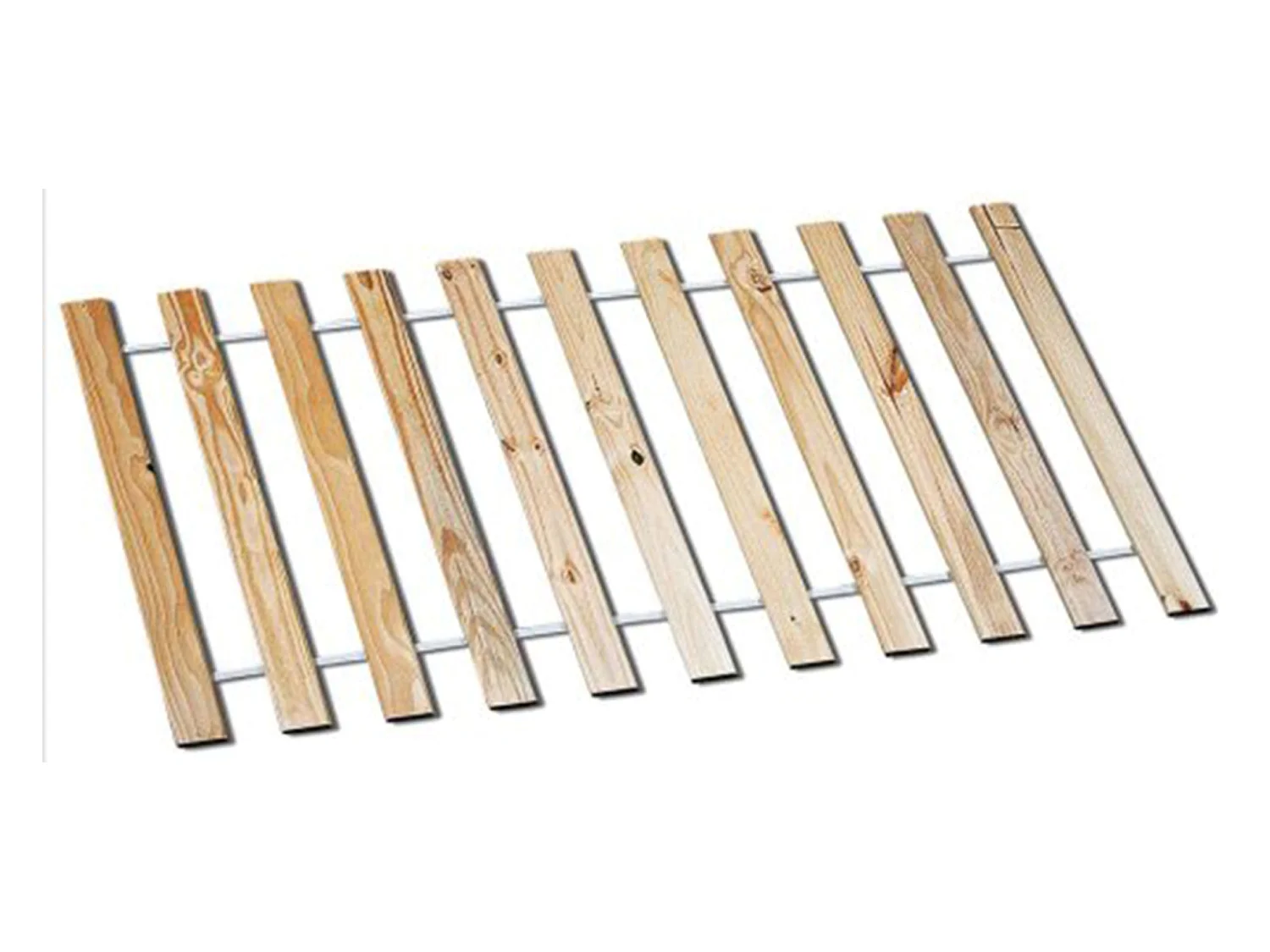 Grand sommier à Lattes en pin massif pour Lit 2 Personnes, 198 x 140 x 2 cm