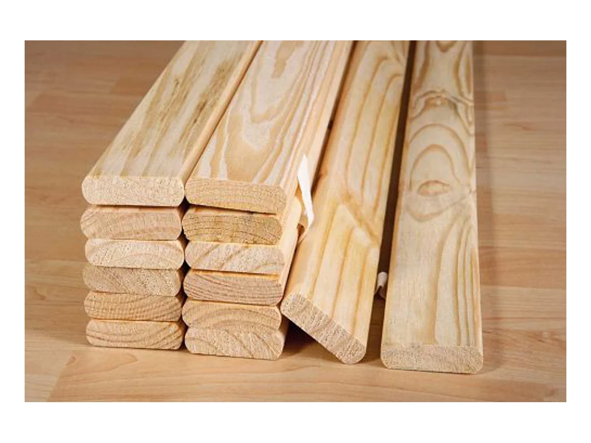 Grand sommier à Lattes en pin massif pour Lit 2 Personnes, 198 x 140 x 2 cm