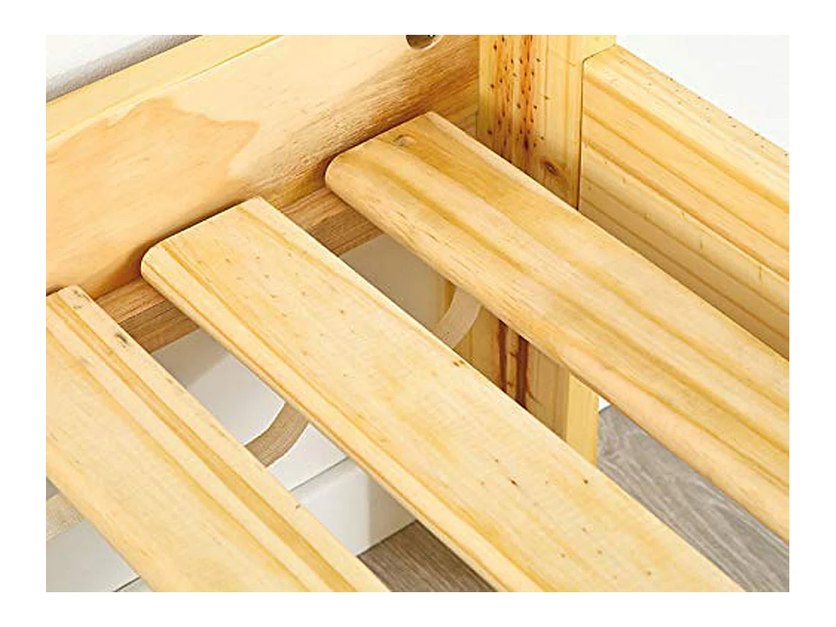 Grand sommier à Lattes en pin massif pour Lit 2 Personnes, 198 x 140 x 2 cm