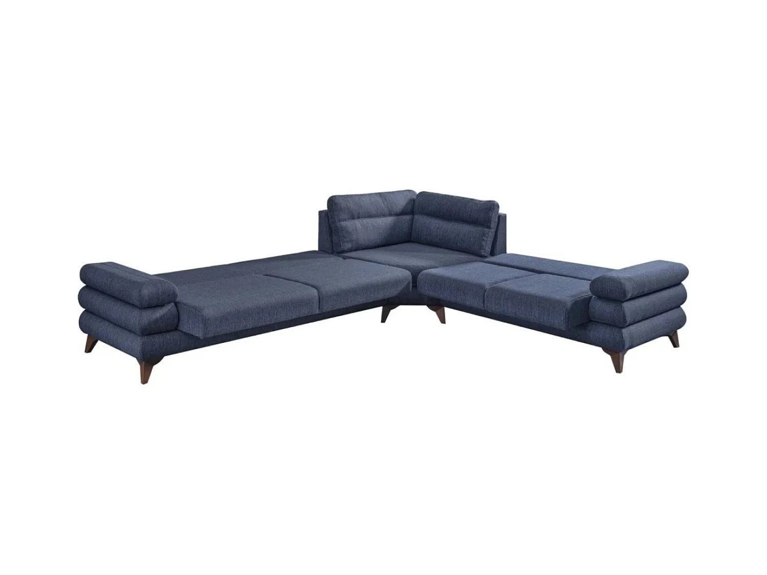 Ecksofa Parma/Stoffbezug/Blau