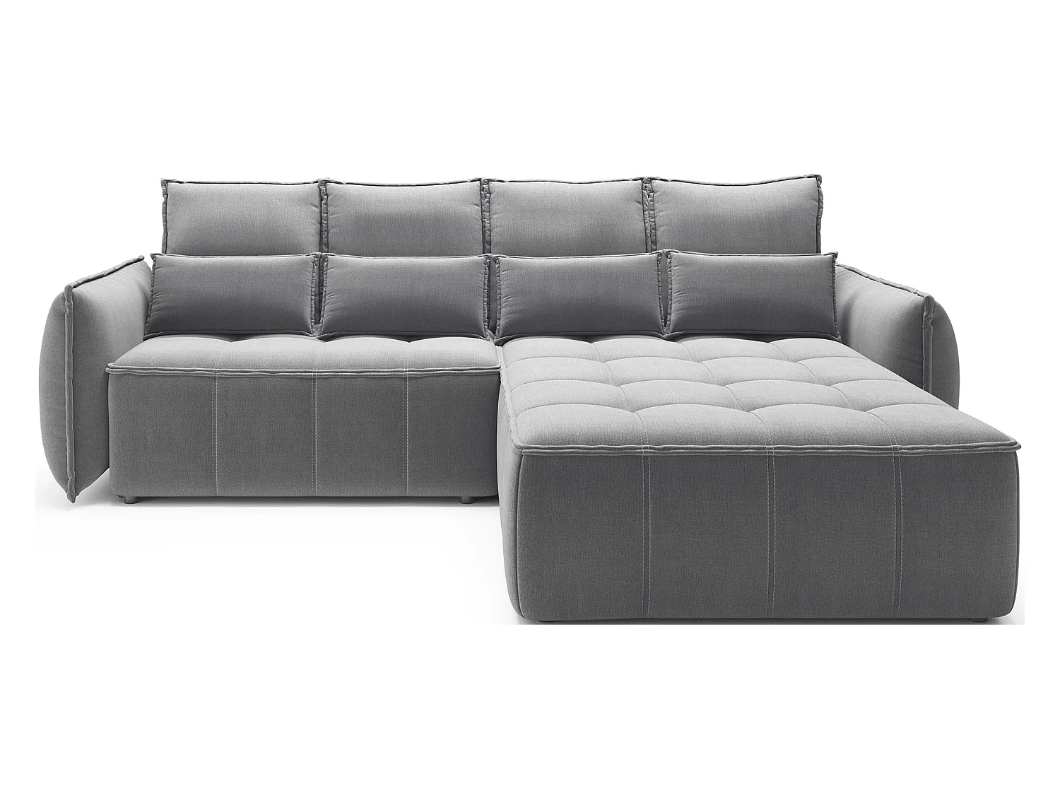 Ecksofa Lopez  R/Stoffbezug/Grau