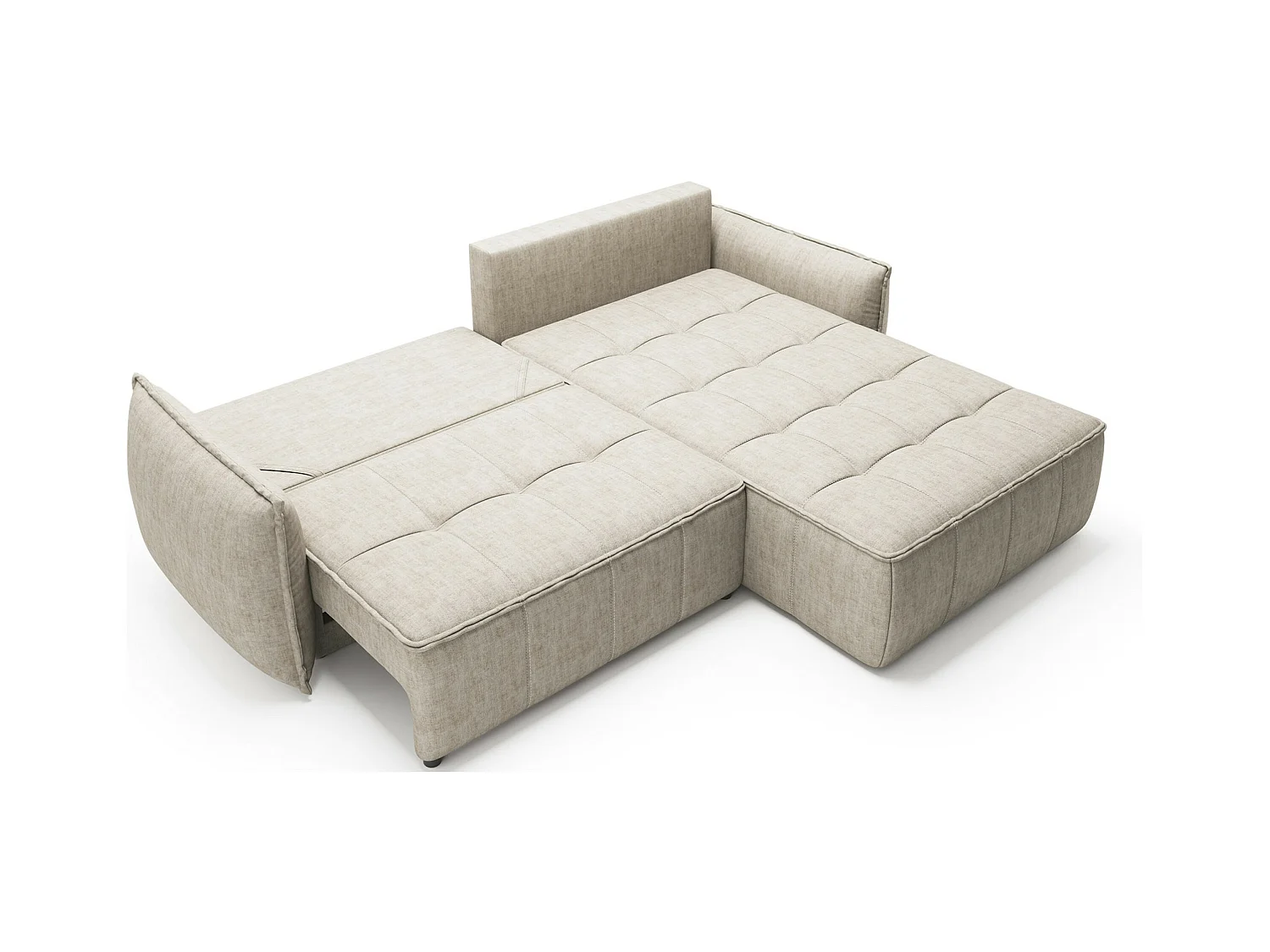 Ecksofa Lopez  R/Stoffbezug/Grau