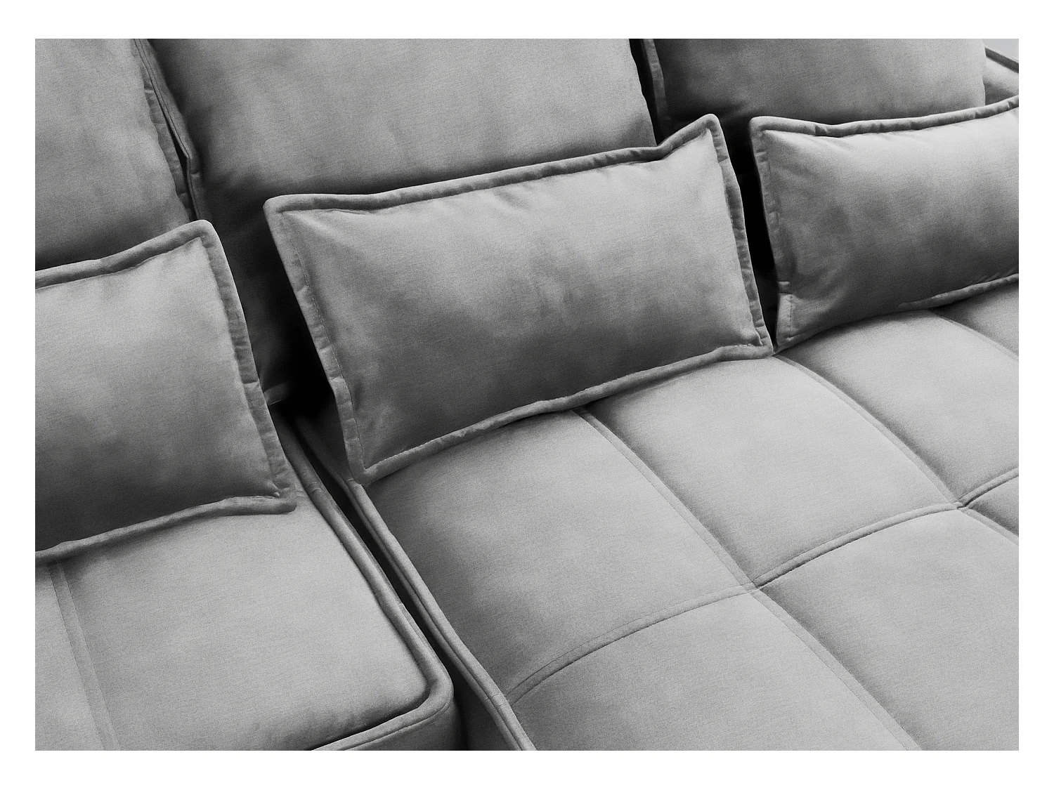 Ecksofa Lopez  R/Stoffbezug/Grau