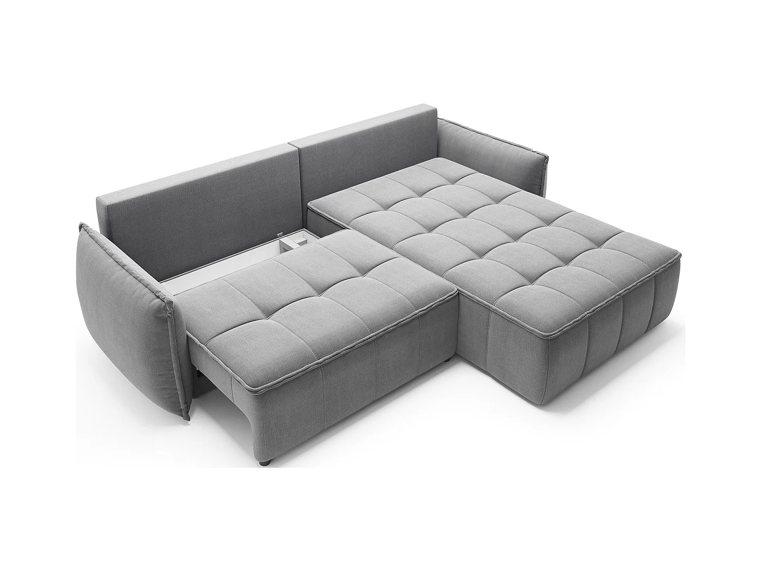 Ecksofa Lopez  R/Stoffbezug/Grau