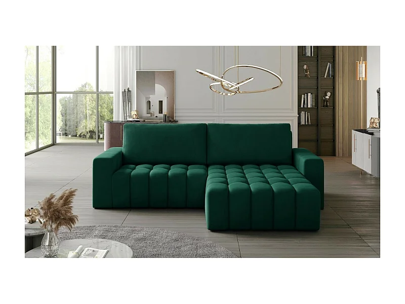 Ecksofa Stelvino R /Stoffbezug/Grün