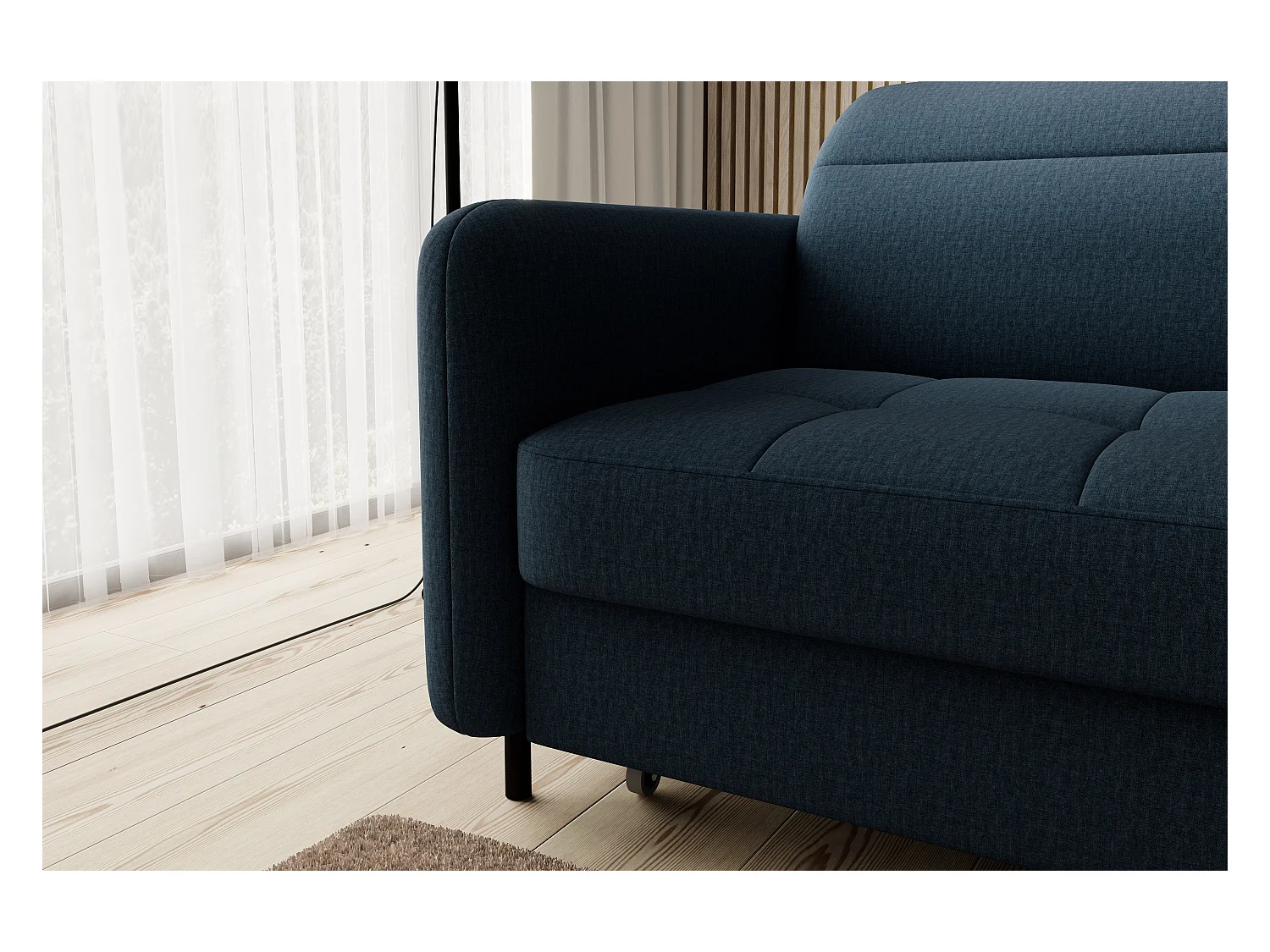 Ecksofa Tippo L / An Lager/Stoffbezug/Blau