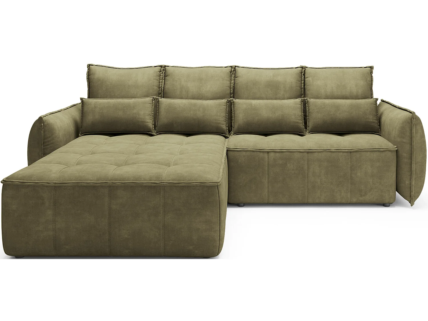 Ecksofa Lopez  L/Stoffbezug/Grün