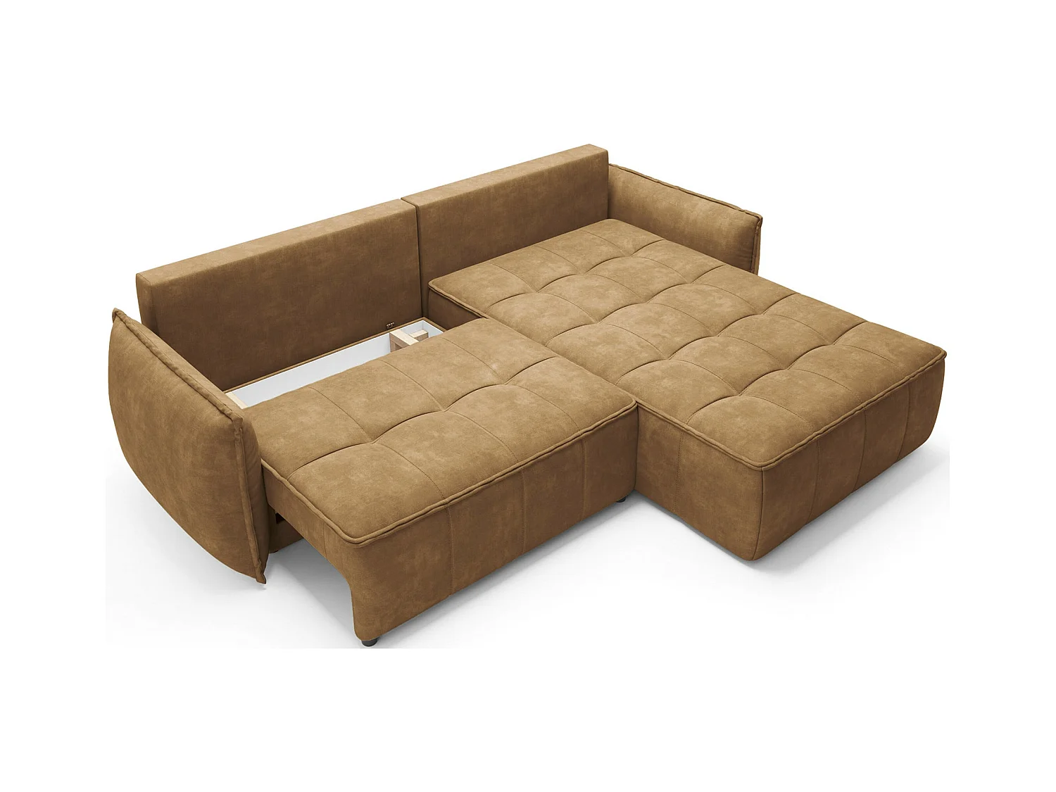 Divano d'angolo Lopez L/rivestimento in tessut/Arancia