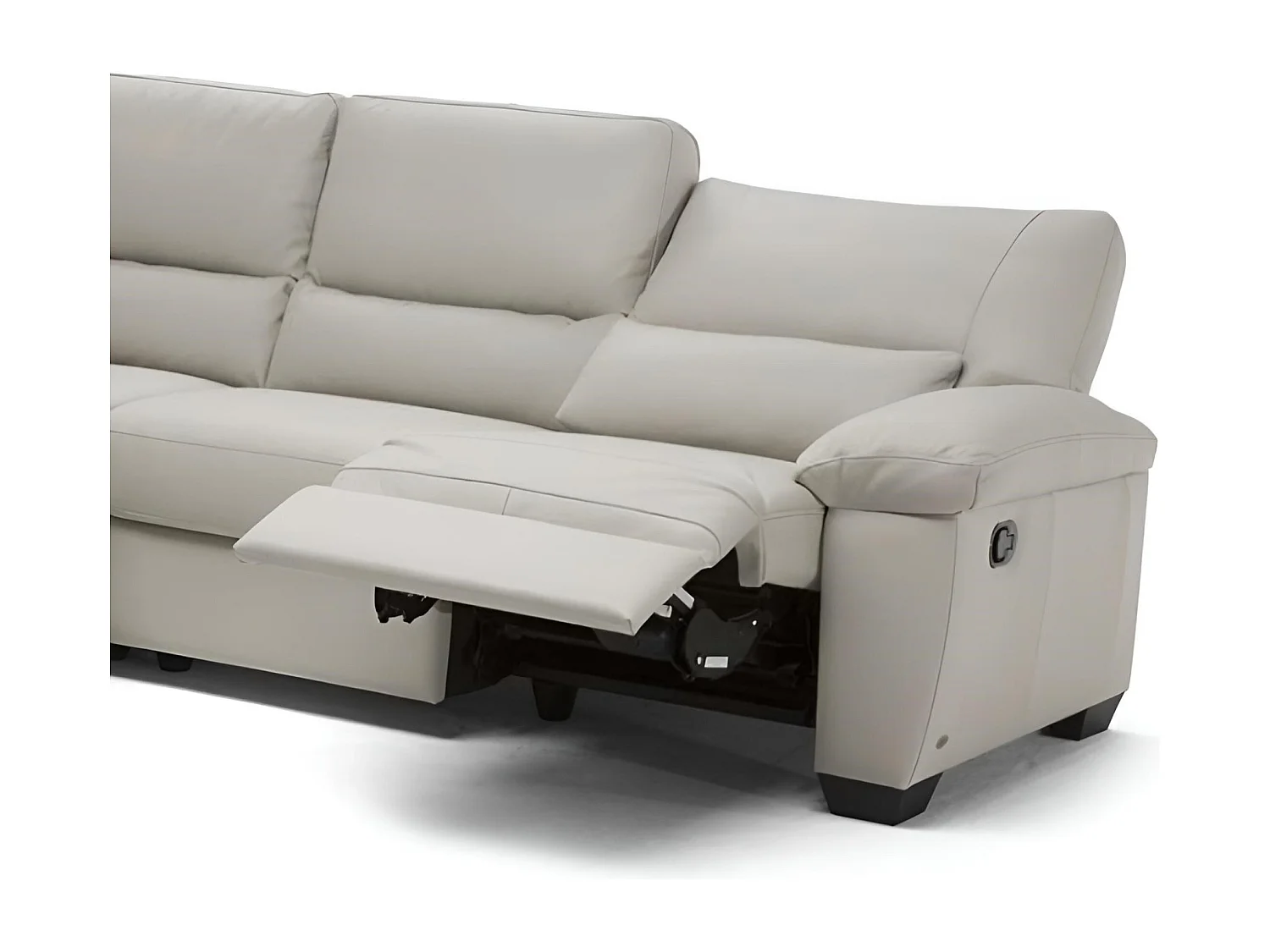 Ecksofa Vernazza R (Leder)/Stoffbezug/