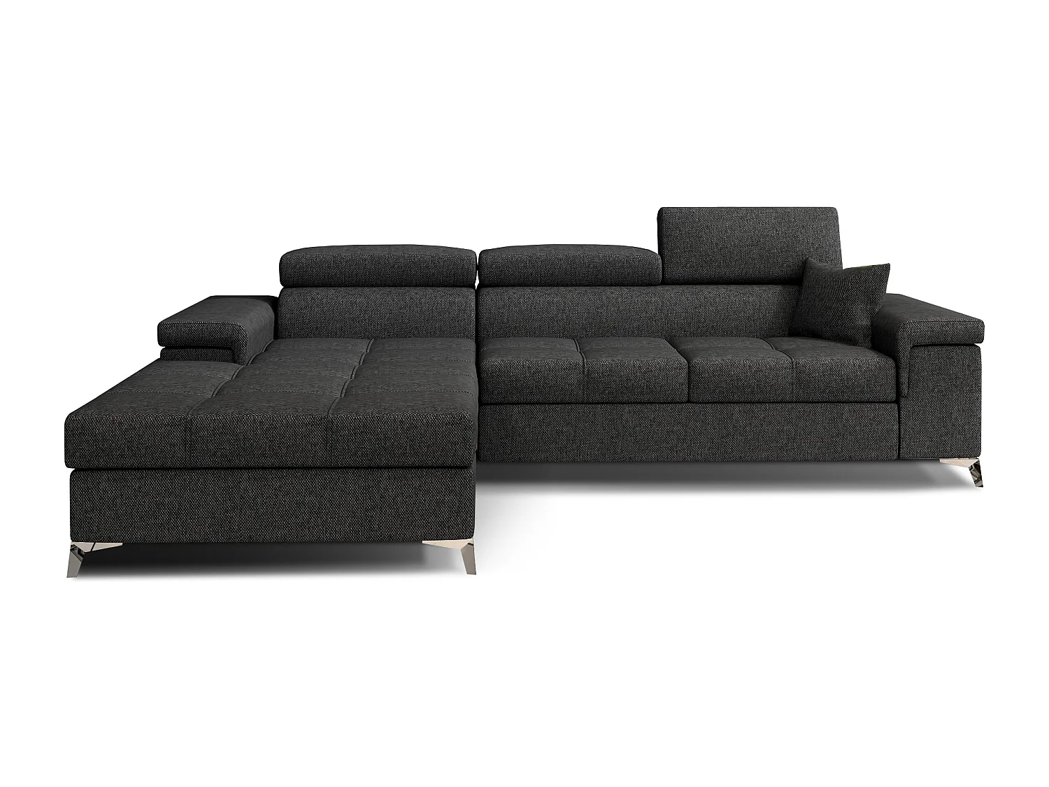 Canapé Corner Lucca L /revêtement tissu/Anthracite