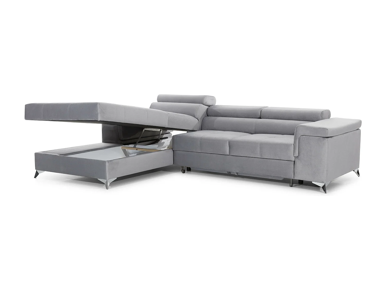 Canapé Corner Lucca L /revêtement tissu/Anthracite