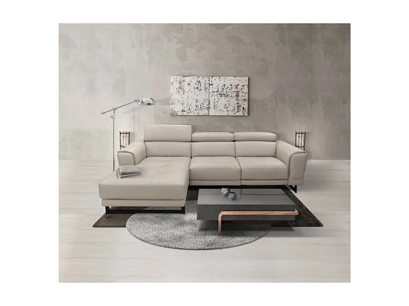 Ecksofa San Remo L (Leder)/Stoffbezug/