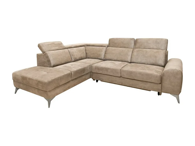 Ecksofa Diego L/Stoffbezug/Beige