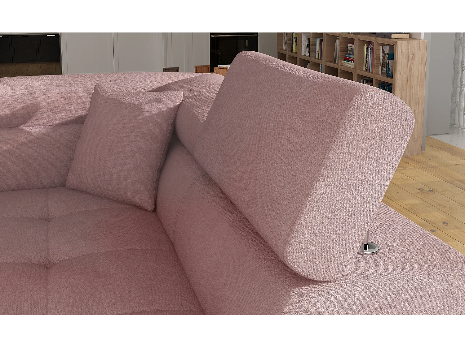 Ecksofa Rondon L / Ab Lager/Stoffbezug/Pink