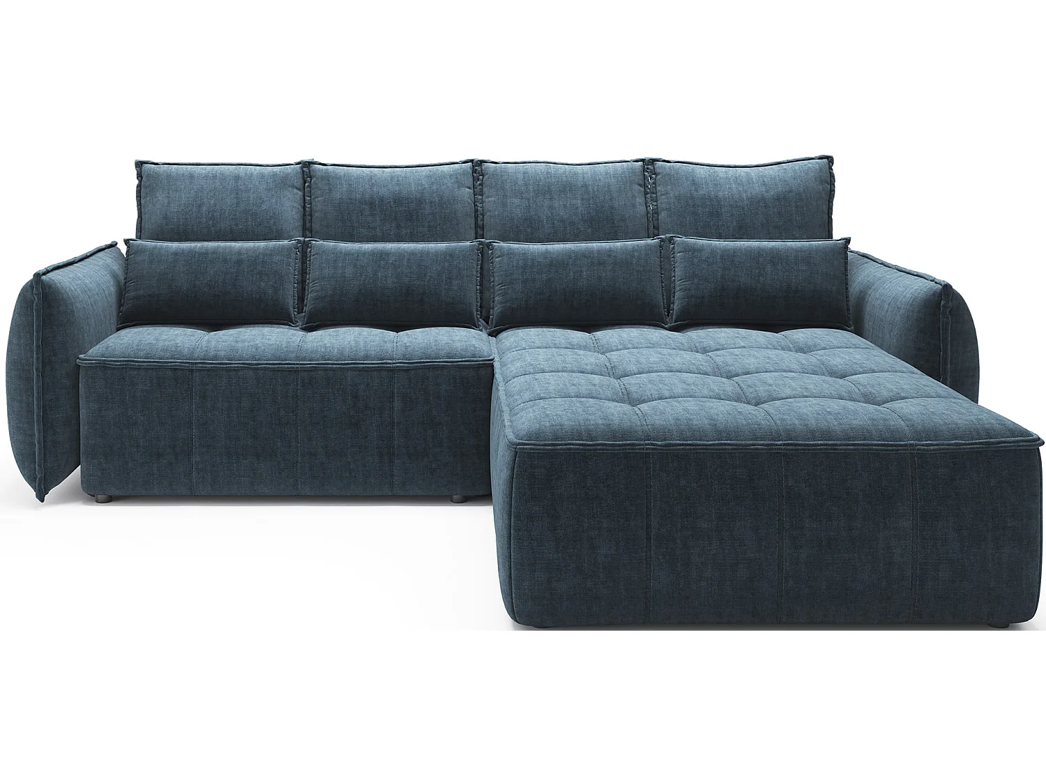 Canapé Corner Lopez R/revêtement tissu/Bleu