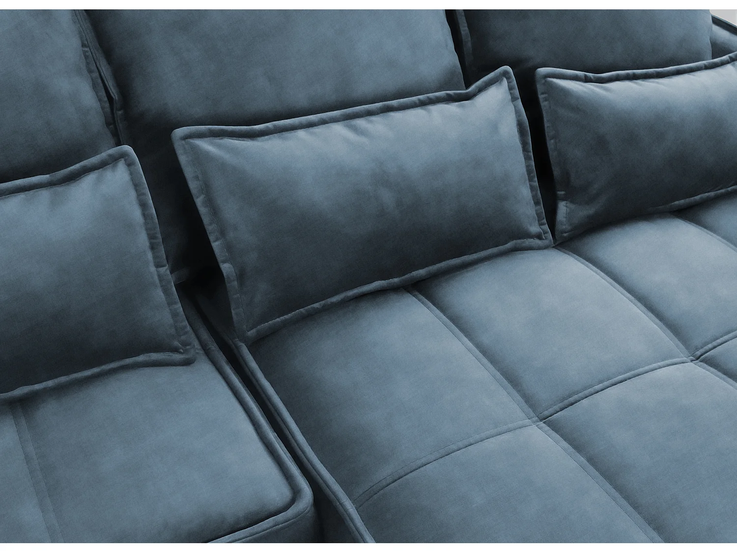 Canapé Corner Lopez R/revêtement tissu/Bleu