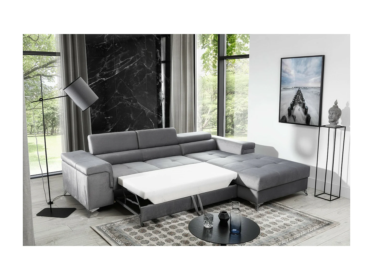 Ecksofa Lucca R / An Lager/Stoffbezug/