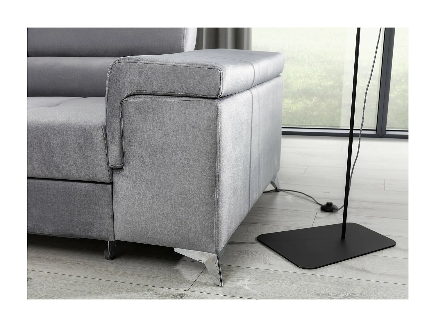 Canapé Corner Lucca R / En Stock/revêtement tissu/