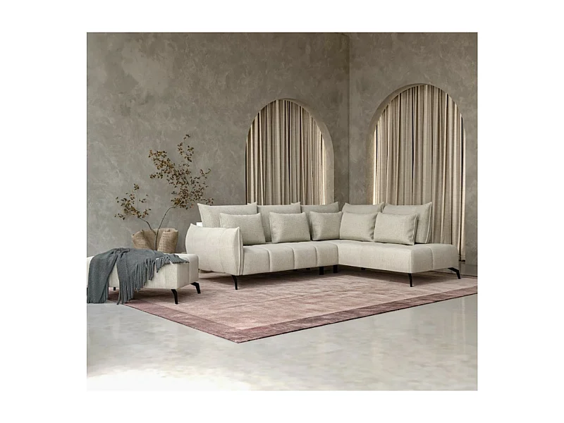 Divano d'angolo Casablanca R/rivestimento in tessut/Beige