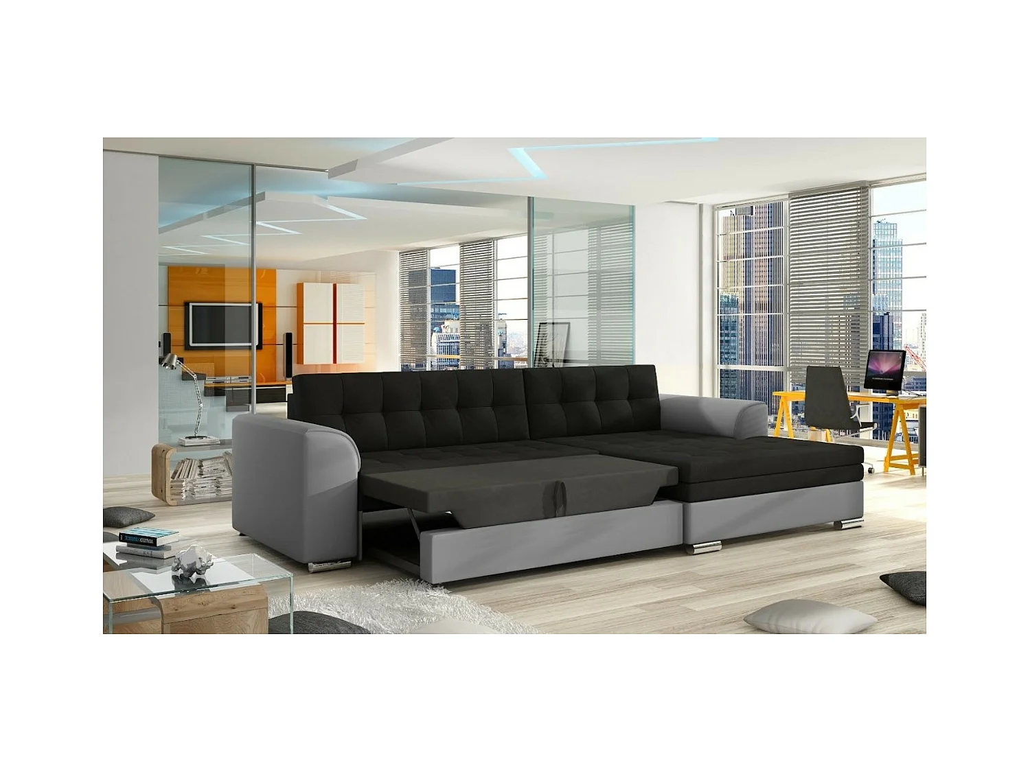 Divano d'angolo Merati R / In Magazzino/rivestimento in tessut/