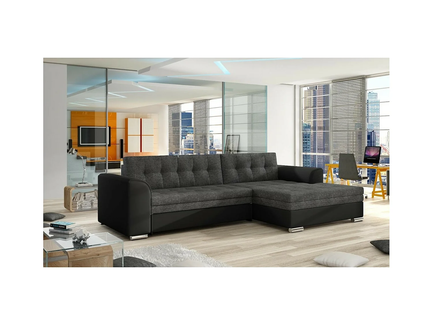 Divano d'angolo Merati R / In Magazzino/rivestimento in tessut/