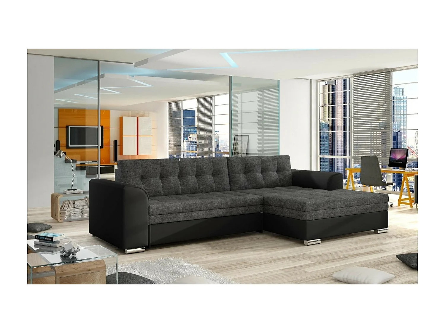 Divano d'angolo Merati R / In Magazzino/rivestimento in tessut/