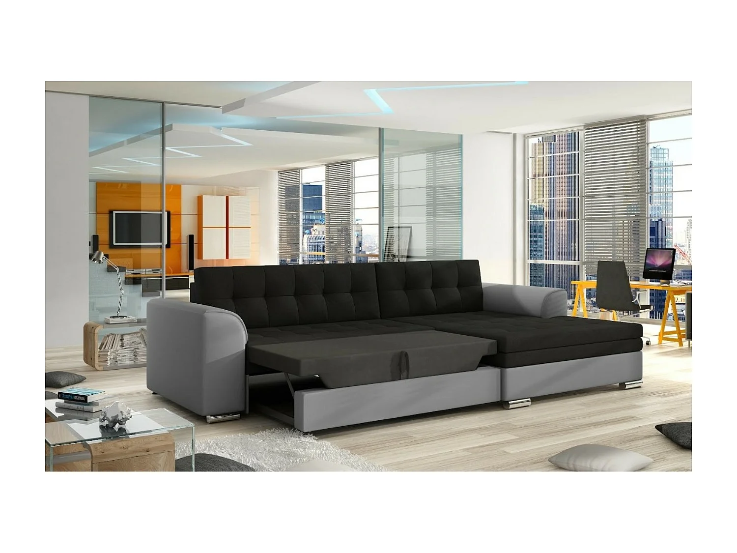 Divano d'angolo Merati R / In Magazzino/rivestimento in tessut/