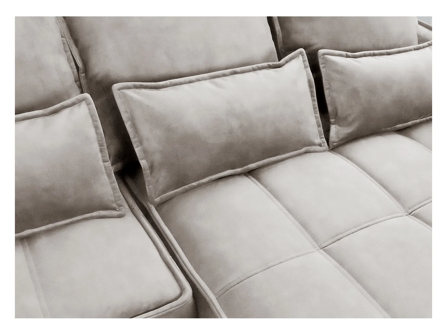 Divano d'angolo Lopez L/rivestimento in tessut/Beige