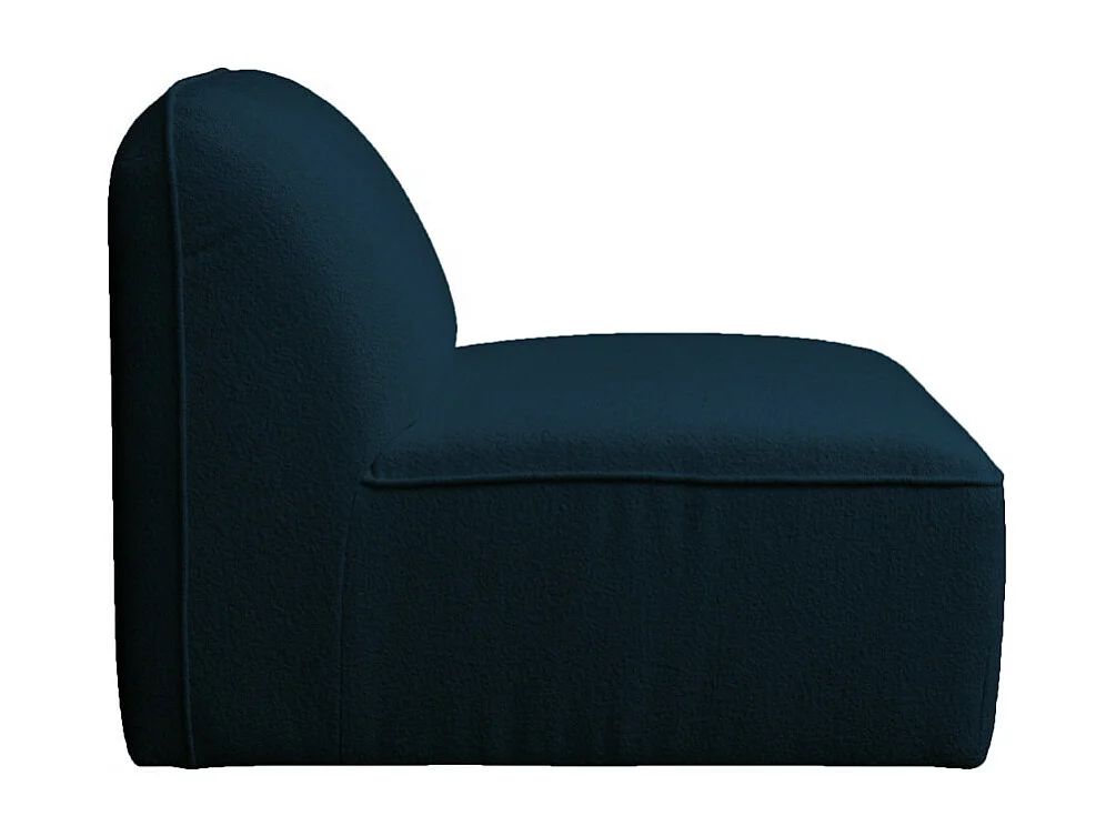 Noor - Chauffeuse pour canapé modulable en tissu bouclette - Bleu marine