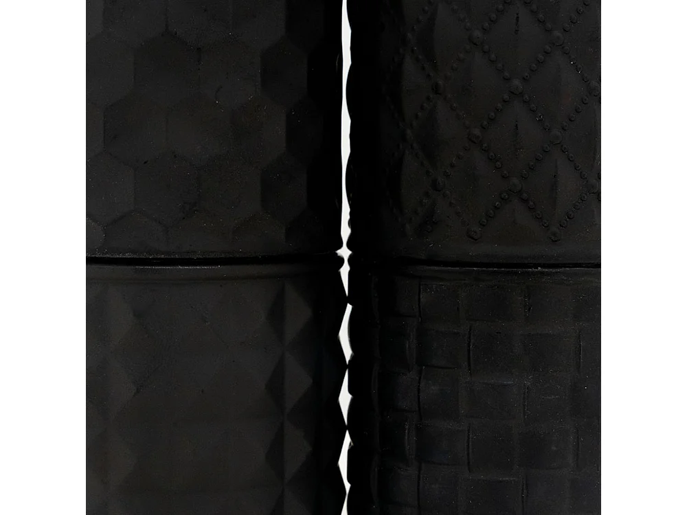 Photophore noir en verre teinté mat Lot de 8