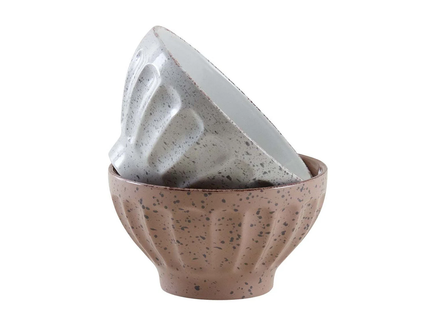 Bol vintage en grès 740ml Terrazzo Lot de 6