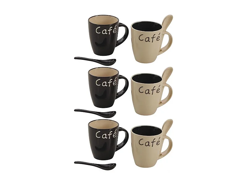 Mug à café en grès Lot de 6