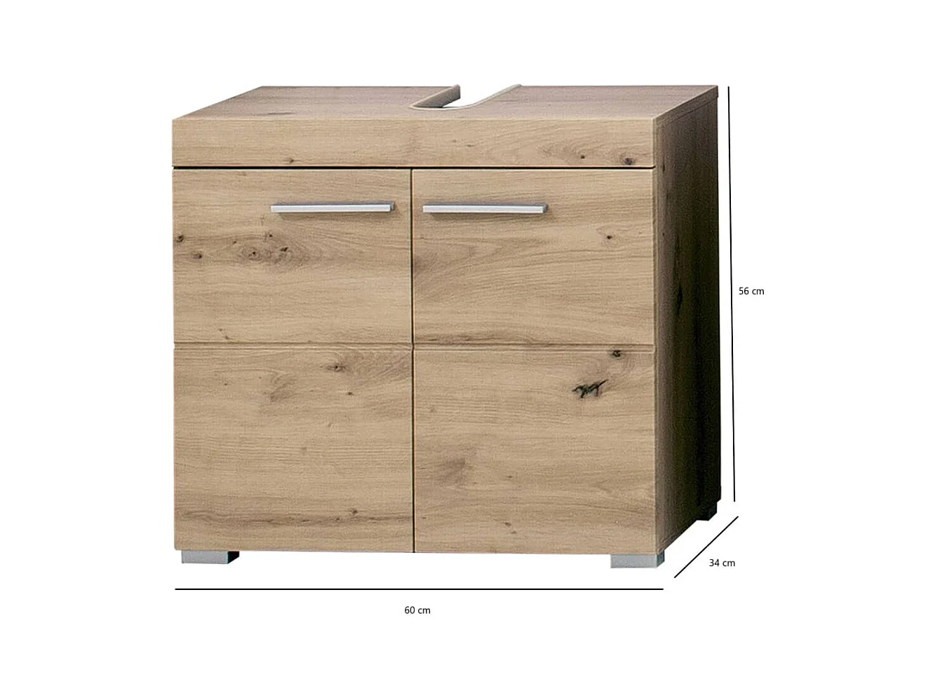 Meuble sous vasque Amanda chêne noueux